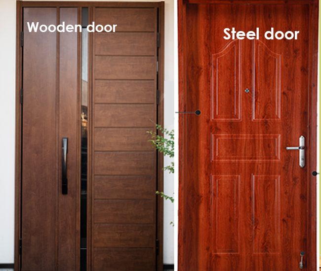 Steel door - Wooden door