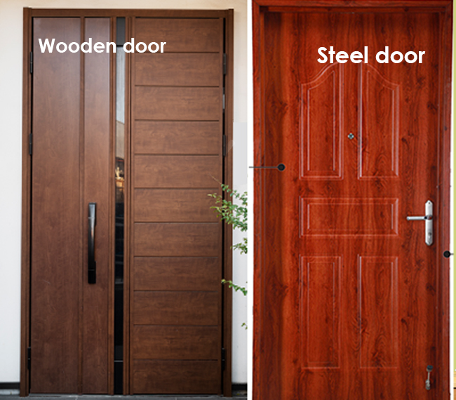 Steel door - Wooden door