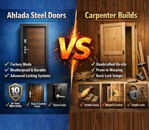 Ahlada Steel Doors vs. Carpenter Builds